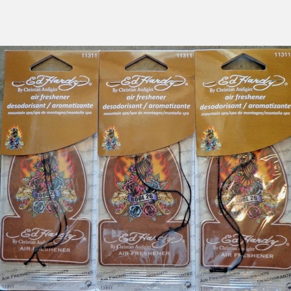 Ed Hardy Brown Air Freshener Trio